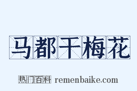 马都干梅花是什么意思的图片
